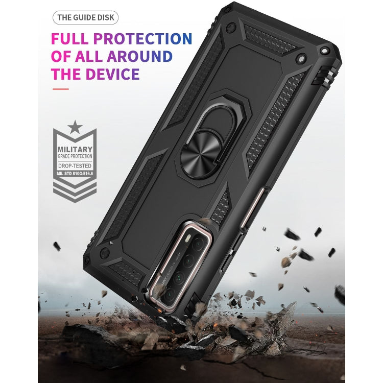 For Huawei P Smart 2021 Shockproof TPU + PC Protective Case with 360 Degree Rotating Holder(Black) - Huawei Cases by buy2fix | Online Shopping UK | buy2fix