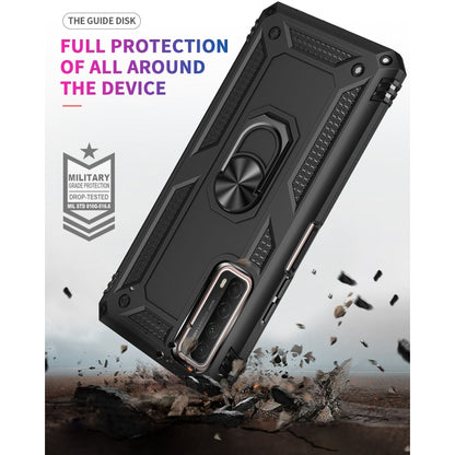 For Huawei P Smart 2021 Shockproof TPU + PC Protective Case with 360 Degree Rotating Holder(Black) - Huawei Cases by buy2fix | Online Shopping UK | buy2fix