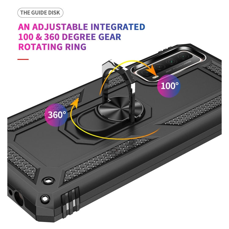 For Huawei P Smart 2021 Shockproof TPU + PC Protective Case with 360 Degree Rotating Holder(Black) - Huawei Cases by buy2fix | Online Shopping UK | buy2fix