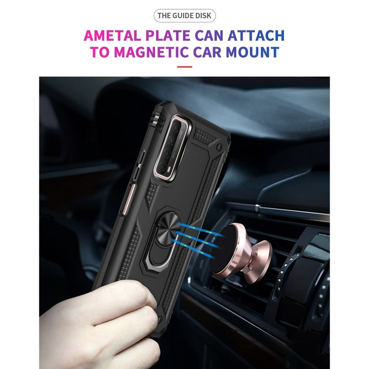 For Huawei P Smart 2021 Shockproof TPU + PC Protective Case with 360 Degree Rotating Holder(Black) - Huawei Cases by buy2fix | Online Shopping UK | buy2fix