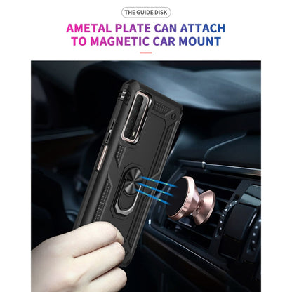 For Huawei P Smart 2021 Shockproof TPU + PC Protective Case with 360 Degree Rotating Holder(Black) - Huawei Cases by buy2fix | Online Shopping UK | buy2fix