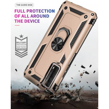 For Huawei P Smart 2021 Shockproof TPU + PC Protective Case with 360 Degree Rotating Holder(Gold) - Huawei Cases by buy2fix | Online Shopping UK | buy2fix