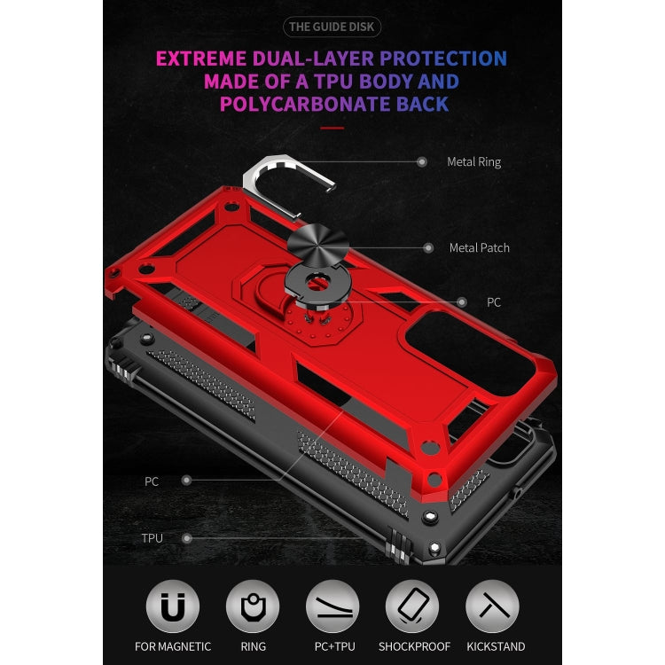 For Huawei P Smart 2021 Shockproof TPU + PC Protective Case with 360 Degree Rotating Holder(Red) - Huawei Cases by buy2fix | Online Shopping UK | buy2fix