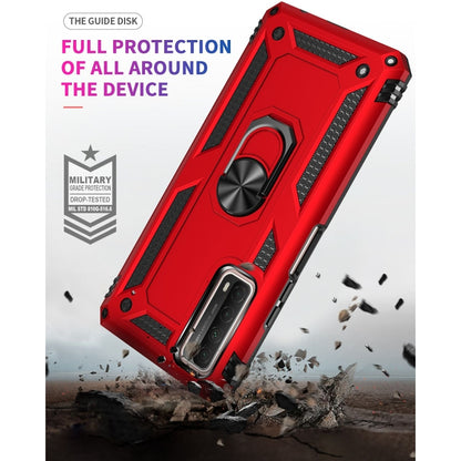 For Huawei P Smart 2021 Shockproof TPU + PC Protective Case with 360 Degree Rotating Holder(Red) - Huawei Cases by buy2fix | Online Shopping UK | buy2fix