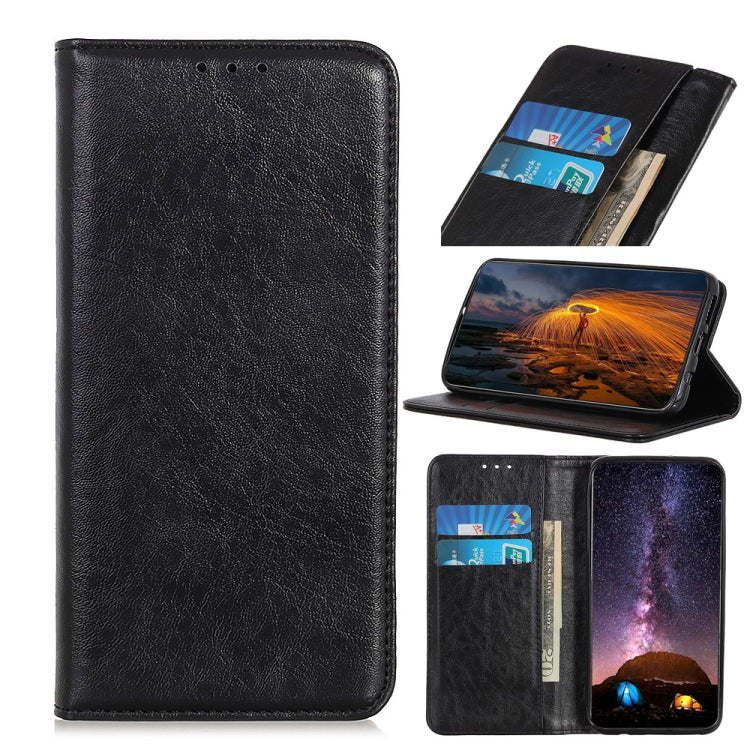For OnePlus 9 Pro Magnetic Crazy Horse Texture Horizontal Flip Leather Case with Holder & Card Slots & Wallet(Black) - OnePlus Cases by buy2fix | Online Shopping UK | buy2fix