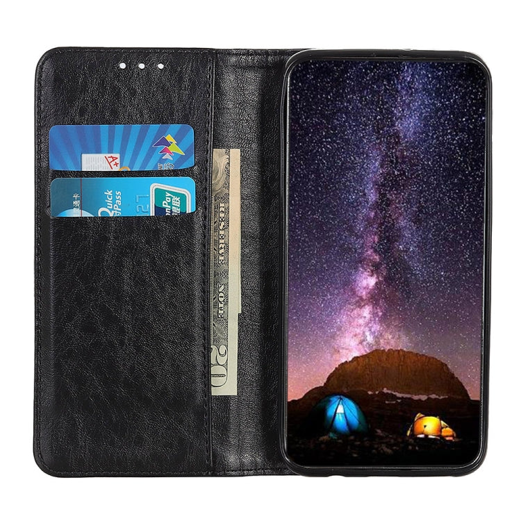 For OnePlus 9 Pro Magnetic Crazy Horse Texture Horizontal Flip Leather Case with Holder & Card Slots & Wallet(Black) - OnePlus Cases by buy2fix | Online Shopping UK | buy2fix