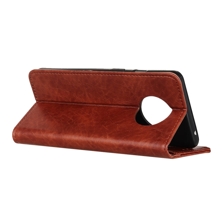 For Xiaomi Redmi Note 9 5G / Note 9T 5G Magnetic Crazy Horse Texture Horizontal Flip Leather Case with Holder & Card Slots & Wallet(Brown) - Xiaomi Cases by buy2fix | Online Shopping UK | buy2fix