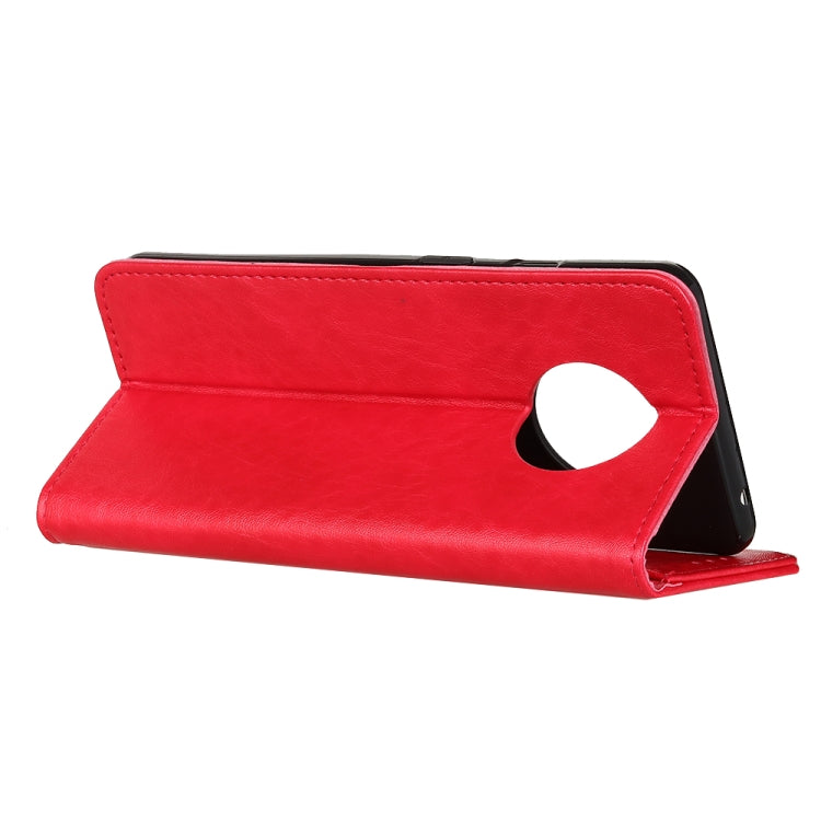 For Xiaomi Redmi Note 9 5G / Note 9T 5G Magnetic Crazy Horse Texture Horizontal Flip Leather Case with Holder & Card Slots & Wallet(Red) - Xiaomi Cases by buy2fix | Online Shopping UK | buy2fix