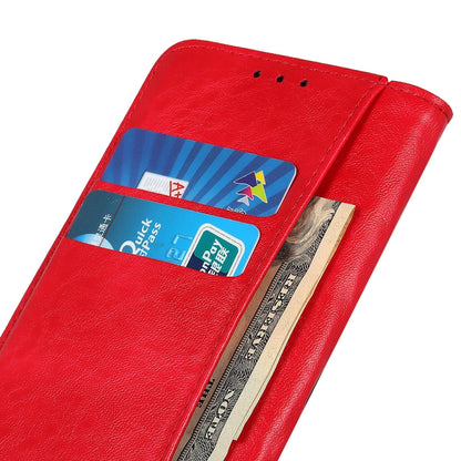 For Xiaomi Redmi Note 9 5G / Note 9T 5G Magnetic Crazy Horse Texture Horizontal Flip Leather Case with Holder & Card Slots & Wallet(Red) - Xiaomi Cases by buy2fix | Online Shopping UK | buy2fix