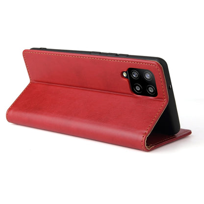 For Samsung Galaxy A42 5G Fierre Shann PU Leather Texture Horizontal Flip Case with Holder & Card Slots & Wallet(Red) by FIERRE SHANN