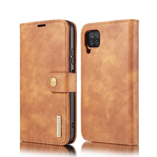 For Samsung Galaxy A12 DG.MING Crazy Horse Texture Flip Detachable Magnetic Leather Case with Holder & Card Slots & Wallet(Brown) - Galaxy Phone Cases by DG.MING | Online Shopping UK | buy2fix