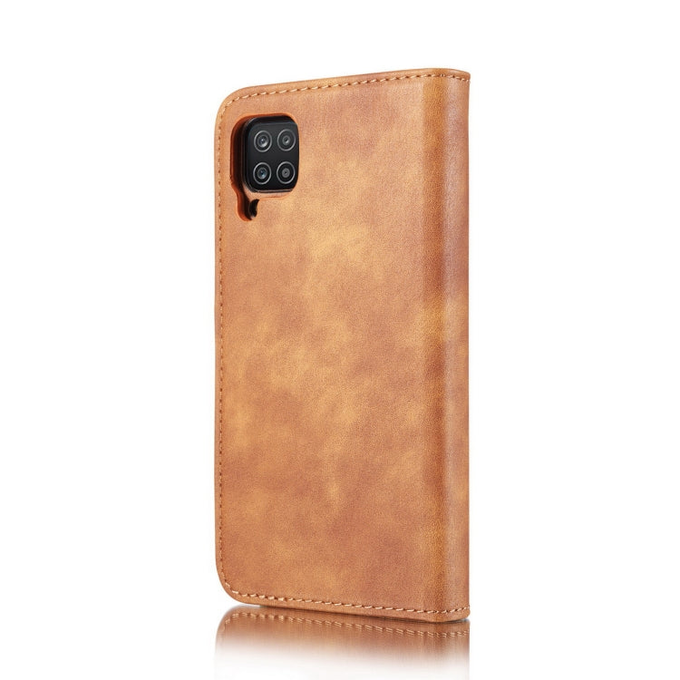 For Samsung Galaxy A12 DG.MING Crazy Horse Texture Flip Detachable Magnetic Leather Case with Holder & Card Slots & Wallet(Brown) - Galaxy Phone Cases by DG.MING | Online Shopping UK | buy2fix