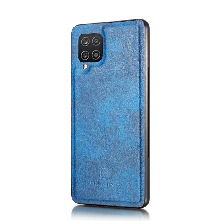 For Samsung Galaxy A12 DG.MING Crazy Horse Texture Flip Detachable Magnetic Leather Case with Holder & Card Slots & Wallet(Blue) - Galaxy Phone Cases by DG.MING | Online Shopping UK | buy2fix