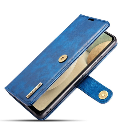 For Samsung Galaxy A12 DG.MING Crazy Horse Texture Flip Detachable Magnetic Leather Case with Holder & Card Slots & Wallet(Blue) - Galaxy Phone Cases by DG.MING | Online Shopping UK | buy2fix