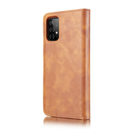 For Samsung Galaxy A52 5G / 4G DG.MING Crazy Horse Texture Flip Detachable Magnetic Leather Case with Holder & Card Slots & Wallet(Brown) - Galaxy Phone Cases by DG.MING | Online Shopping UK | buy2fix