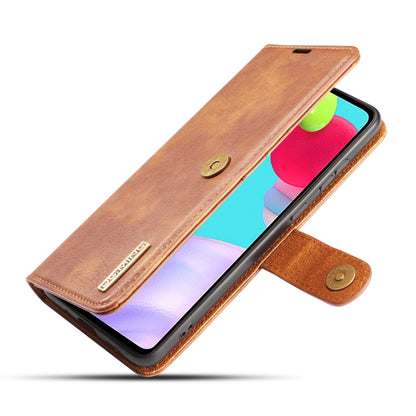 For Samsung Galaxy A52 5G / 4G DG.MING Crazy Horse Texture Flip Detachable Magnetic Leather Case with Holder & Card Slots & Wallet(Brown) - Galaxy Phone Cases by DG.MING | Online Shopping UK | buy2fix