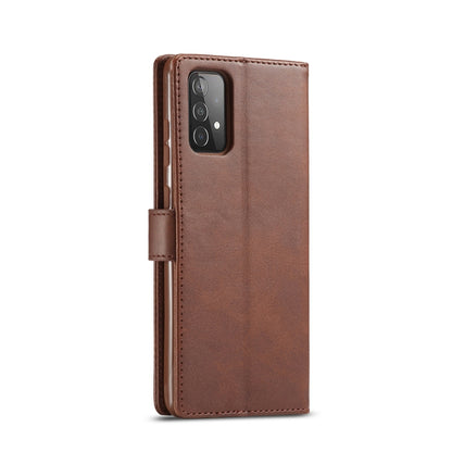 For Samsung Galaxy A52 5G / 4G LC.IMEEKE Calf Texture Horizontal Flip Leather Case with Holder & Card Slots & Wallet(Brown) - Galaxy Phone Cases by LC.IMEEKE | Online Shopping UK | buy2fix