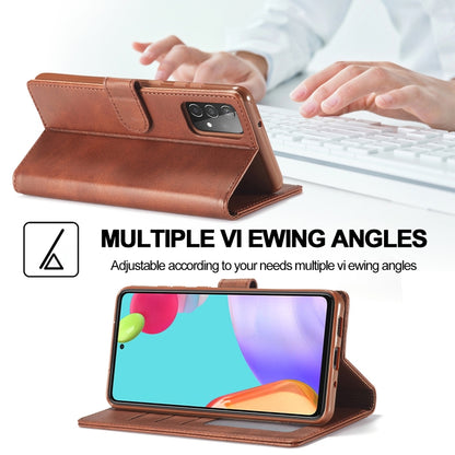 For Samsung Galaxy A52 5G / 4G LC.IMEEKE Calf Texture Horizontal Flip Leather Case with Holder & Card Slots & Wallet(Brown) - Galaxy Phone Cases by LC.IMEEKE | Online Shopping UK | buy2fix