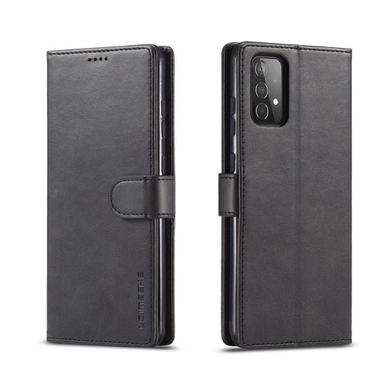For Samsung Galaxy A52 5G / 4G LC.IMEEKE Calf Texture Horizontal Flip Leather Case with Holder & Card Slots & Wallet(Black) - Galaxy Phone Cases by LC.IMEEKE | Online Shopping UK | buy2fix