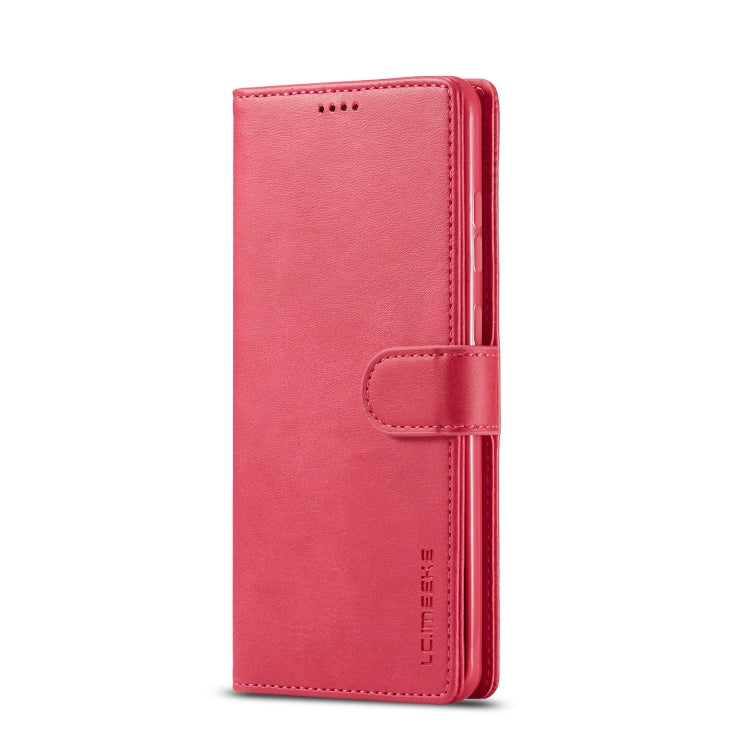For Samsung Galaxy A52 5G / 4G LC.IMEEKE Calf Texture Horizontal Flip Leather Case with Holder & Card Slots & Wallet(Red) - Galaxy Phone Cases by LC.IMEEKE | Online Shopping UK | buy2fix