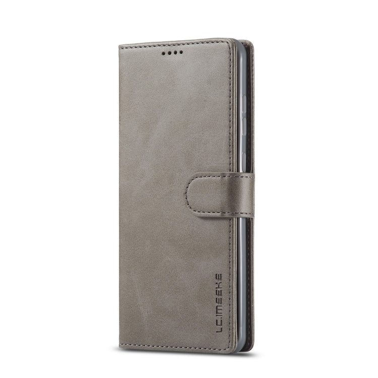For Samsung Galaxy A52 5G / 4G LC.IMEEKE Calf Texture Horizontal Flip Leather Case with Holder & Card Slots & Wallet(Grey) - Galaxy Phone Cases by LC.IMEEKE | Online Shopping UK | buy2fix