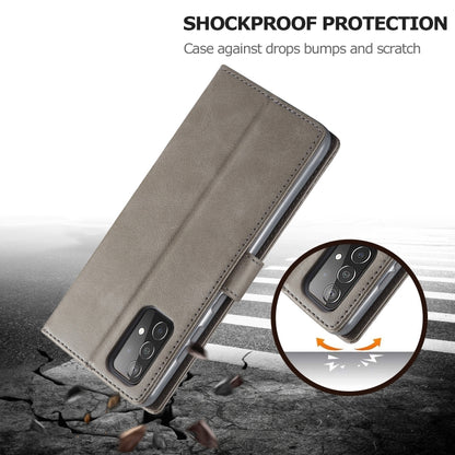 For Samsung Galaxy A52 5G / 4G LC.IMEEKE Calf Texture Horizontal Flip Leather Case with Holder & Card Slots & Wallet(Grey) - Galaxy Phone Cases by LC.IMEEKE | Online Shopping UK | buy2fix