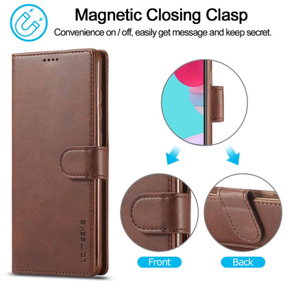 For Samsung Galaxy A52 5G / 4G LC.IMEEKE Calf Texture Horizontal Flip Leather Case with Holder & Card Slots & Wallet(Grey) - Galaxy Phone Cases by LC.IMEEKE | Online Shopping UK | buy2fix