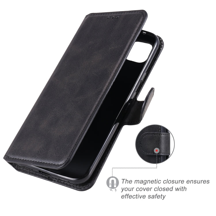 For Google Pixel 4a Classic Calf Texture PU + TPU Horizontal Flip Leather Case, with Holder & Card Slots & Wallet(Black) - Google Cases by buy2fix | Online Shopping UK | buy2fix