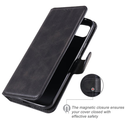 For Google Pixel 4a Classic Calf Texture PU + TPU Horizontal Flip Leather Case, with Holder & Card Slots & Wallet(Black) - Google Cases by buy2fix | Online Shopping UK | buy2fix