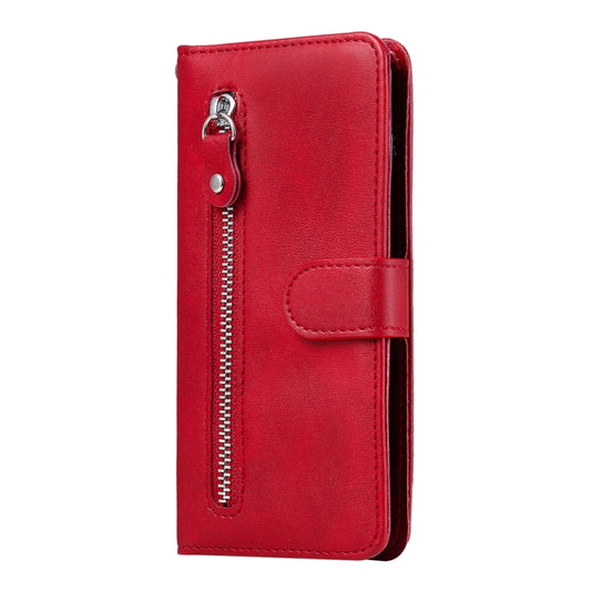 For Samsung Galaxy S21 5G Fashion Calf Texture Zipper Horizontal Flip Leather Case with Holder & Card Slots & Wallet(Red) - Galaxy S21 5G Cases by buy2fix | Online Shopping UK | buy2fix