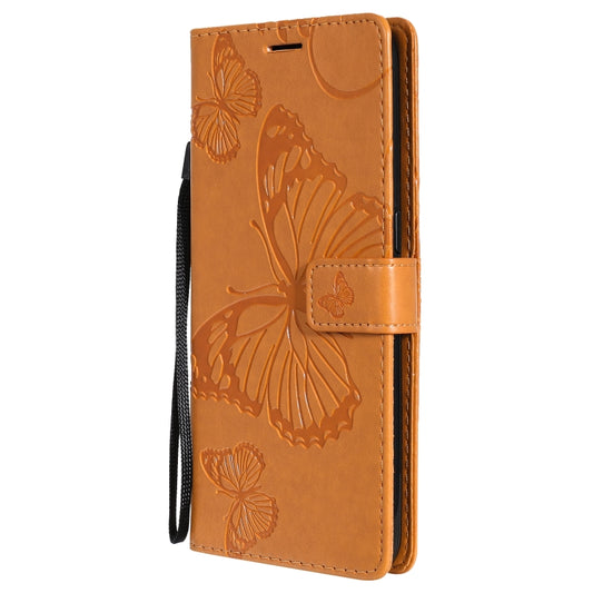 For OPPO A53 (2020) / A53s / A33 (2020) / A32 3D Butterflies Embossing Pattern Horizontal Flip Leather Case with Holder & Card Slot & Wallet(Yellow) - OPPO Cases by buy2fix | Online Shopping UK | buy2fix