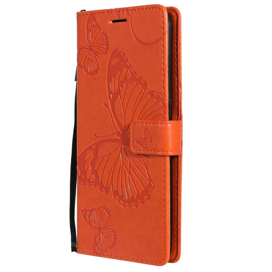 For OPPO A53 (2020) / A53s / A33 (2020) / A32 3D Butterflies Embossing Pattern Horizontal Flip Leather Case with Holder & Card Slot & Wallet(Orange) - OPPO Cases by buy2fix | Online Shopping UK | buy2fix