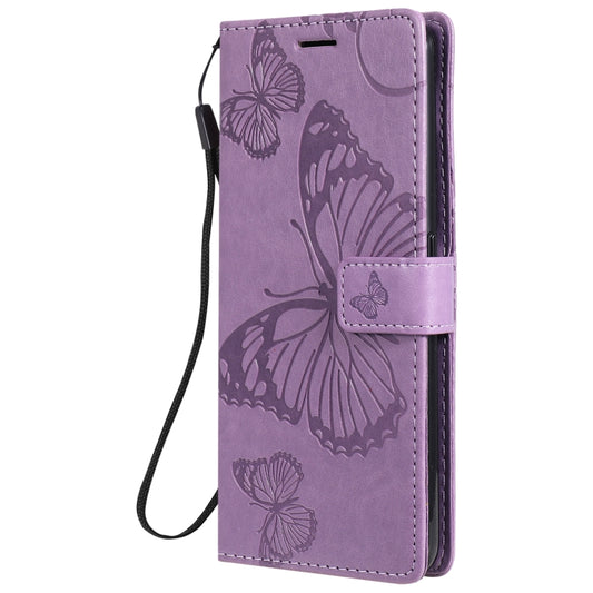 For OPPO Realme 7 Pro 3D Butterflies Embossing Pattern Horizontal Flip Leather Case with Holder & Card Slot & Wallet(Purple) - Realme Cases by buy2fix | Online Shopping UK | buy2fix