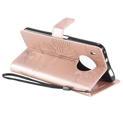 For Huawei Y9a 3D Butterflies Embossing Pattern Horizontal Flip Leather Case with Holder & Card Slot & Wallet(Rose Gold) - Huawei Cases by buy2fix | Online Shopping UK | buy2fix