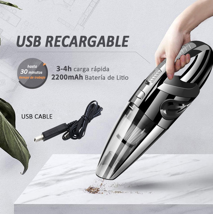 R-6053 6000Pa Multi-function USB Charging Car Handheld Wireless Vacuum Cleaner Dust Collector Cleaning Tools(Black) - Vacuum Cleaner by buy2fix | Online Shopping UK | buy2fix