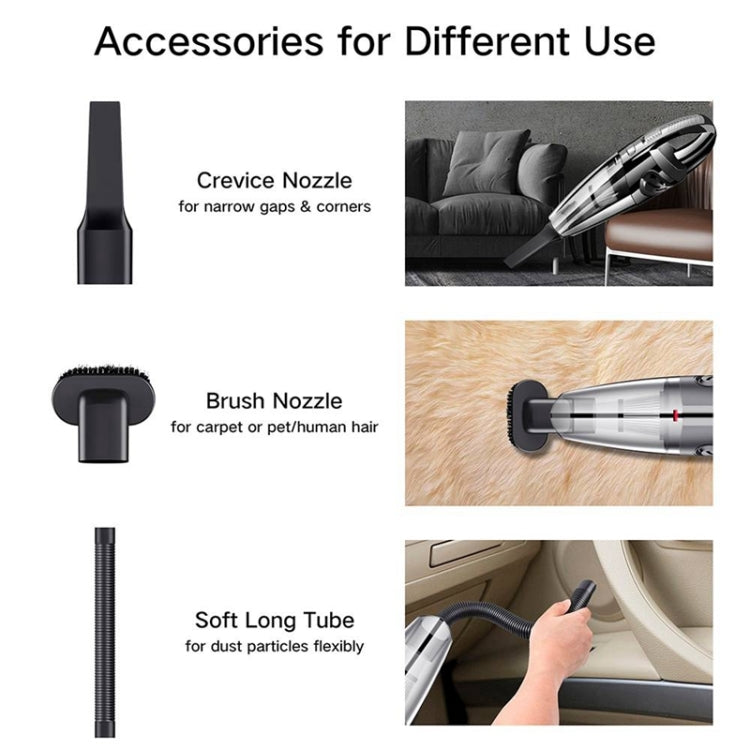 R-6053 6000Pa Multi-function USB Charging Car Handheld Wireless Vacuum Cleaner Dust Collector Cleaning Tools(Black) - Vacuum Cleaner by buy2fix | Online Shopping UK | buy2fix