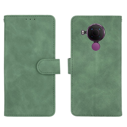 For Nokia 5.4 Solid Color Skin Feel Magnetic Buckle Horizontal Flip Calf Texture PU Leather Case with Holder & Card Slots & Wallet(Green) - Nokia Cases by buy2fix | Online Shopping UK | buy2fix