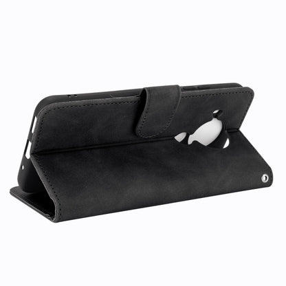 For Nokia 5.4 Solid Color Skin Feel Magnetic Buckle Horizontal Flip Calf Texture PU Leather Case with Holder & Card Slots & Wallet(Black) - Nokia Cases by buy2fix | Online Shopping UK | buy2fix