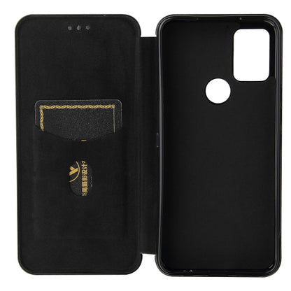 For UMIDIGI A9 Pro Carbon Fiber Texture Horizontal Flip TPU + PC + PU Leather Case with Card Slot(Black) - More Brand by buy2fix | Online Shopping UK | buy2fix