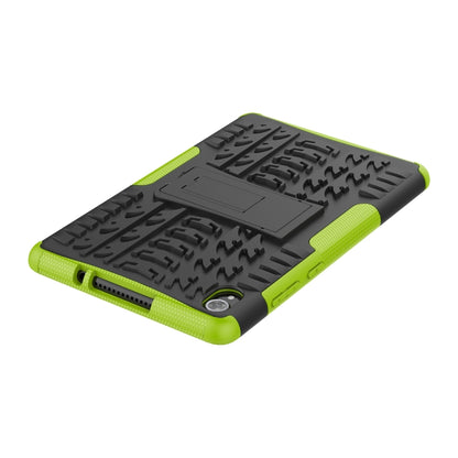 For Lenovo Tab M8 (2020) TB-8705F 8.0 inch Tire Texture Shockproof TPU+PC Protective Case with Holder(Green) - Lenovo by buy2fix | Online Shopping UK | buy2fix