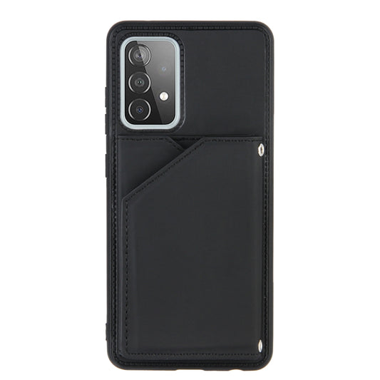 For Samsung Galaxy A52 5G / 4G Skin Feel PU + TPU + PC Back Cover Shockproof Case with Card Slots & Holder & Photo Frame(Black) by buy2fix