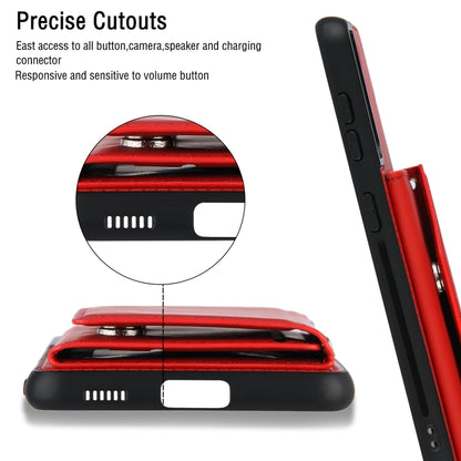 For Samsung Galaxy S21 5G Skin Feel PU + TPU + PC Back Cover Shockproof Case with Card Slots & Holder & Photo Frame(Black) - Galaxy S21 5G Cases by buy2fix | Online Shopping UK | buy2fix
