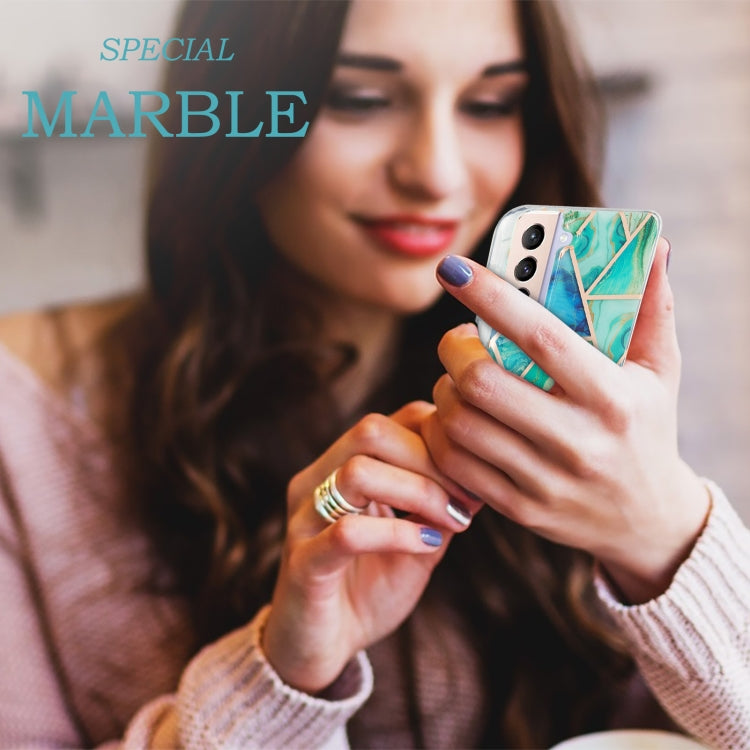 For Samsung Galaxy S21 Plus 5G 3D Electroplating Marble Pattern TPU Protective Case(Green) - Galaxy S21+ 5G Cases by buy2fix | Online Shopping UK | buy2fix