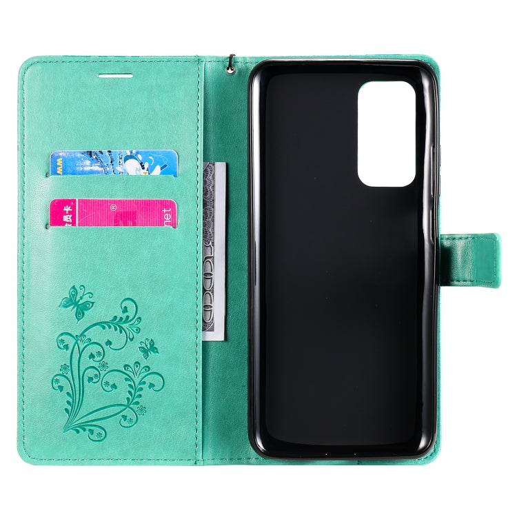 For Xiaomi Mi 10T / Mi 10T Pro 3D Butterflies Embossing Pattern Horizontal Flip Leather Case with Holder & Card Slot & Wallet(Green) - Xiaomi Cases by buy2fix | Online Shopping UK | buy2fix