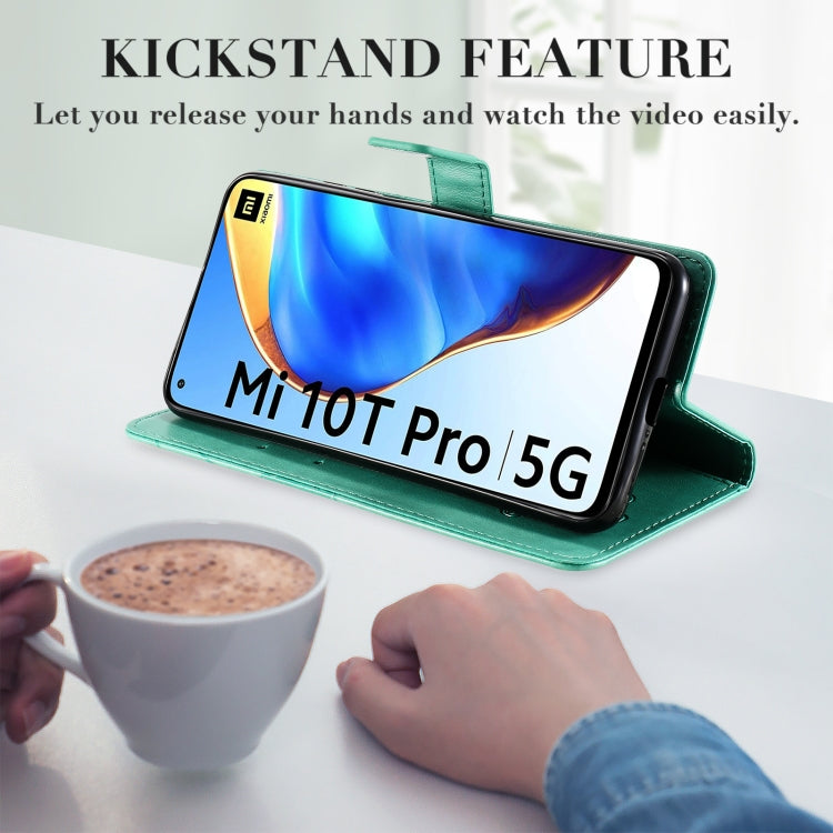 For Xiaomi Mi 10T / Mi 10T Pro 3D Butterflies Embossing Pattern Horizontal Flip Leather Case with Holder & Card Slot & Wallet(Green) - Xiaomi Cases by buy2fix | Online Shopping UK | buy2fix