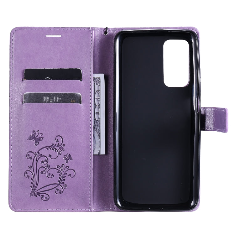 For Xiaomi Mi 10T / Mi 10T Pro 3D Butterflies Embossing Pattern Horizontal Flip Leather Case with Holder & Card Slot & Wallet(Purple) - Xiaomi Cases by buy2fix | Online Shopping UK | buy2fix