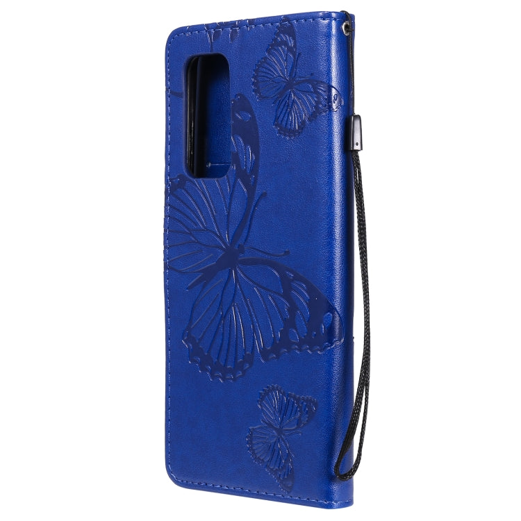 For Xiaomi Mi 10T / Mi 10T Pro 3D Butterflies Embossing Pattern Horizontal Flip Leather Case with Holder & Card Slot & Wallet(Blue) - Xiaomi Cases by buy2fix | Online Shopping UK | buy2fix