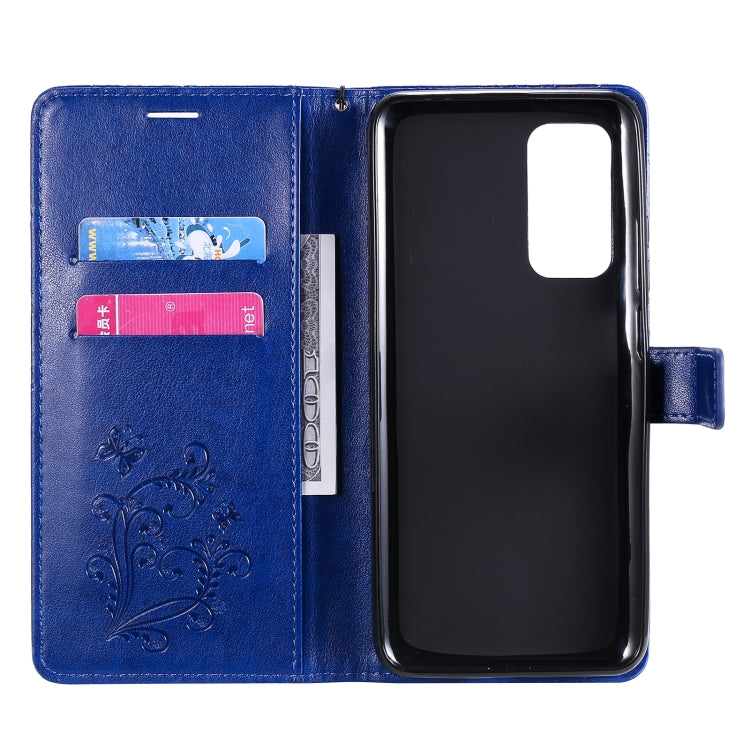 For Xiaomi Mi 10T / Mi 10T Pro 3D Butterflies Embossing Pattern Horizontal Flip Leather Case with Holder & Card Slot & Wallet(Blue) - Xiaomi Cases by buy2fix | Online Shopping UK | buy2fix