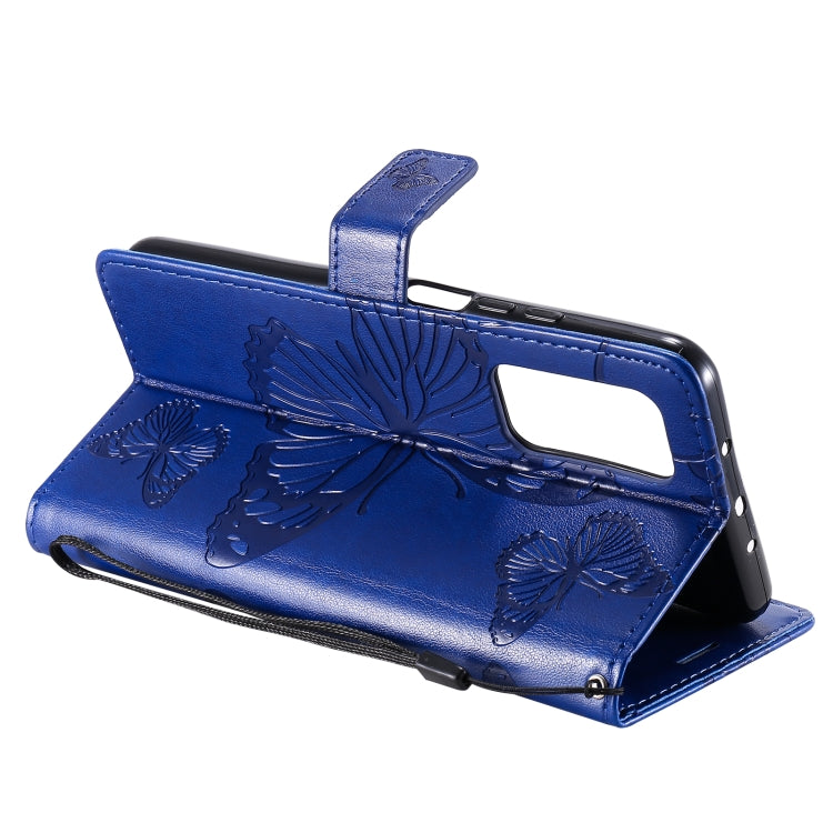 For Xiaomi Mi 10T / Mi 10T Pro 3D Butterflies Embossing Pattern Horizontal Flip Leather Case with Holder & Card Slot & Wallet(Blue) - Xiaomi Cases by buy2fix | Online Shopping UK | buy2fix