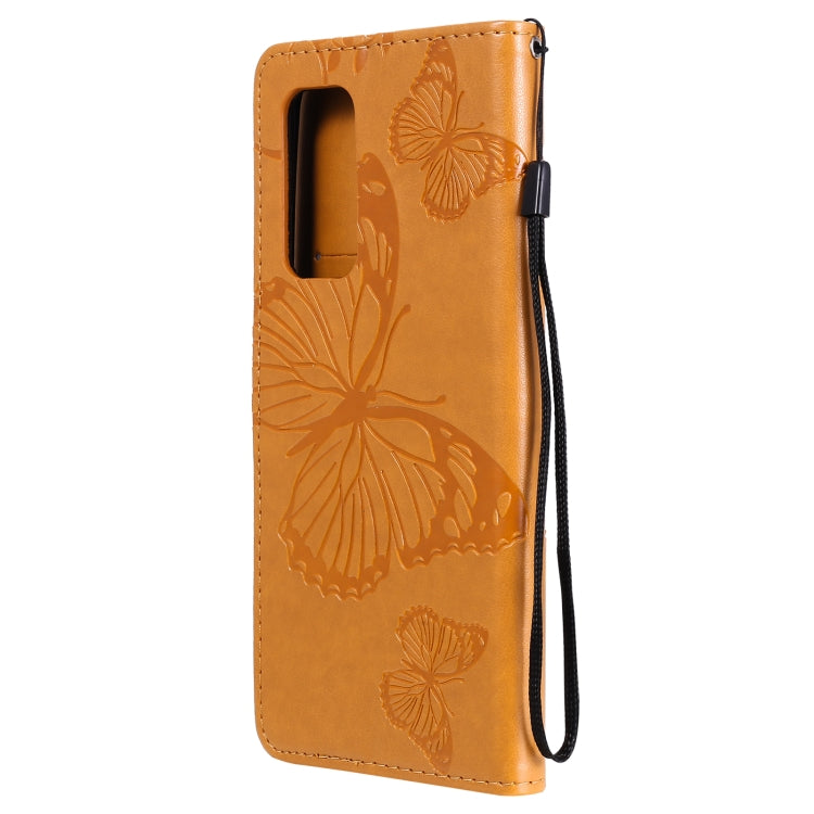 For Xiaomi Mi 10T / Mi 10T Pro 3D Butterflies Embossing Pattern Horizontal Flip Leather Case with Holder & Card Slot & Wallet(Yellow) - Xiaomi Cases by buy2fix | Online Shopping UK | buy2fix